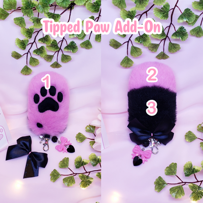 Tipped Paw Add On - Fluffy Paw Shop - Petplay BDSM DDLG Kitten Play Tail Cosplay Furry