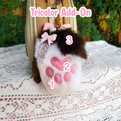 Tricolor Add On - Fluffy Paw Shop - Petplay BDSM DDLG Kitten Play Tail Cosplay Furry