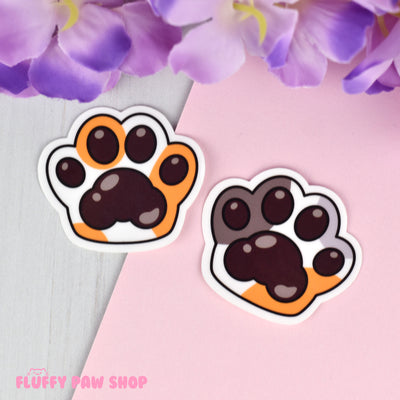 Brown Paws Vinyl Stickers - Fluffy Paw Shop - Petplay BDSM DDLG Kitten Play Tail Cosplay Furry