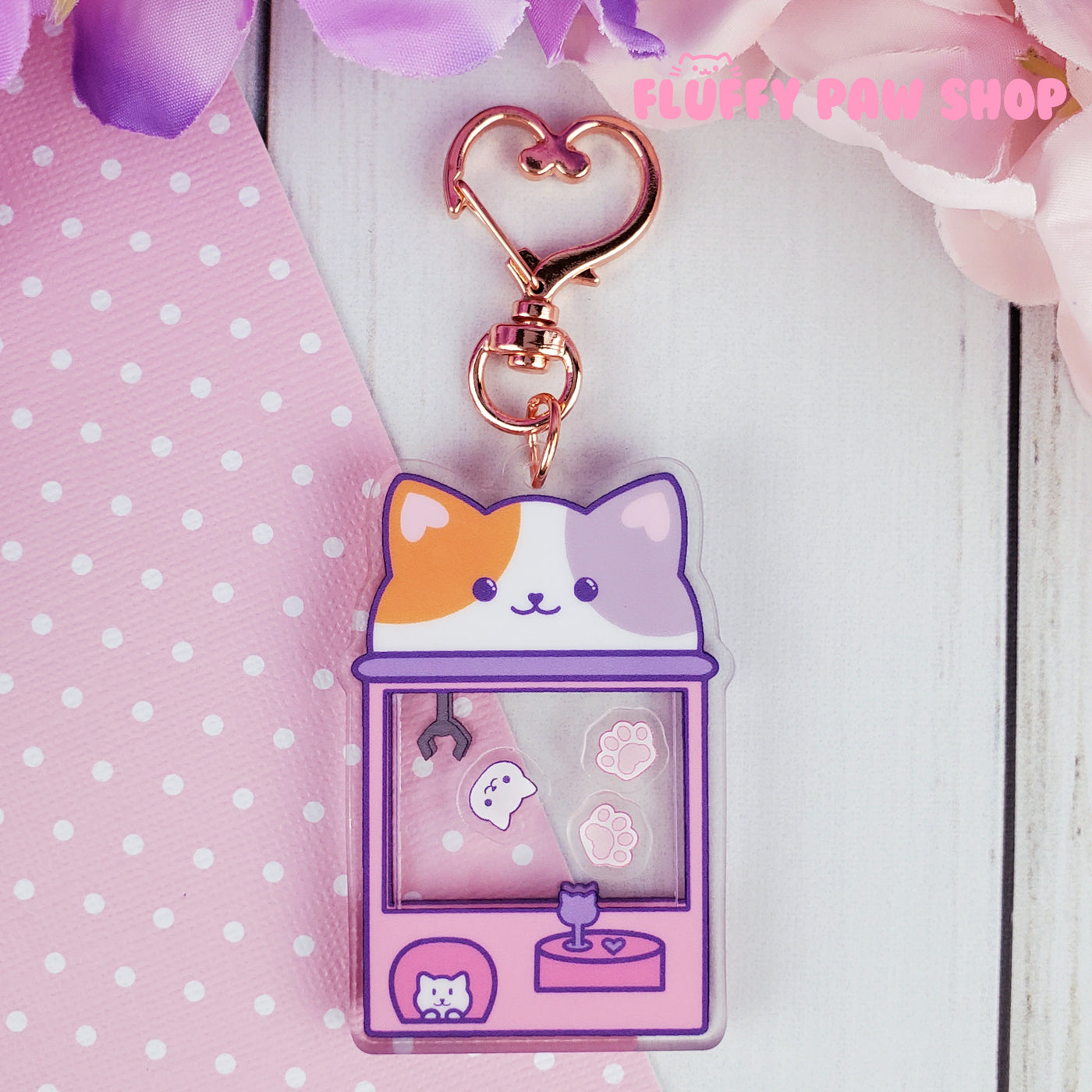 Kitty Acrylic Keychain Bundle - Fluffy Paw Shop - Petplay BDSM DDLG Kitten Play Tail Cosplay Furry