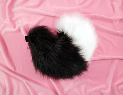 Custom Perky Puppy Curled Tail - Fluffy Paw Shop - Petplay BDSM DDLG Kitten Play Tail Cosplay Furry
