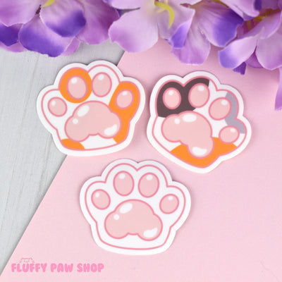 Pink Paws Vinyl Stickers - Fluffy Paw Shop - Petplay BDSM DDLG Kitten Play Tail Cosplay Furry