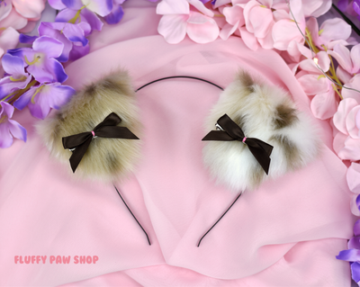 Cookie Dough Fluffy Puppy Ears - Fluffy Paw Shop - Petplay BDSM DDLG Kitten Play Tail Cosplay Furry