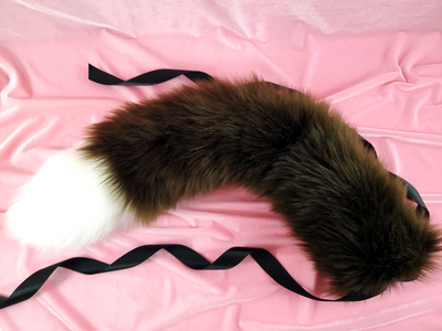 Custom Single Color Kitten Tail - Fluffy Paw Shop - Petplay BDSM DDLG Kitten Play Tail Cosplay Furry