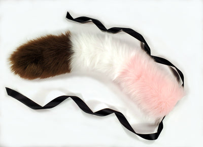 Neapolitan Ombre Kitten Tail - Fluffy Paw Shop - Petplay BDSM DDLG Kitten Play Tail Cosplay Furry