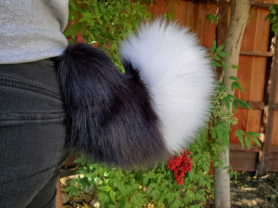 Custom Perky Puppy Curled Tail - Fluffy Paw Shop - Petplay BDSM DDLG Kitten Play Tail Cosplay Furry