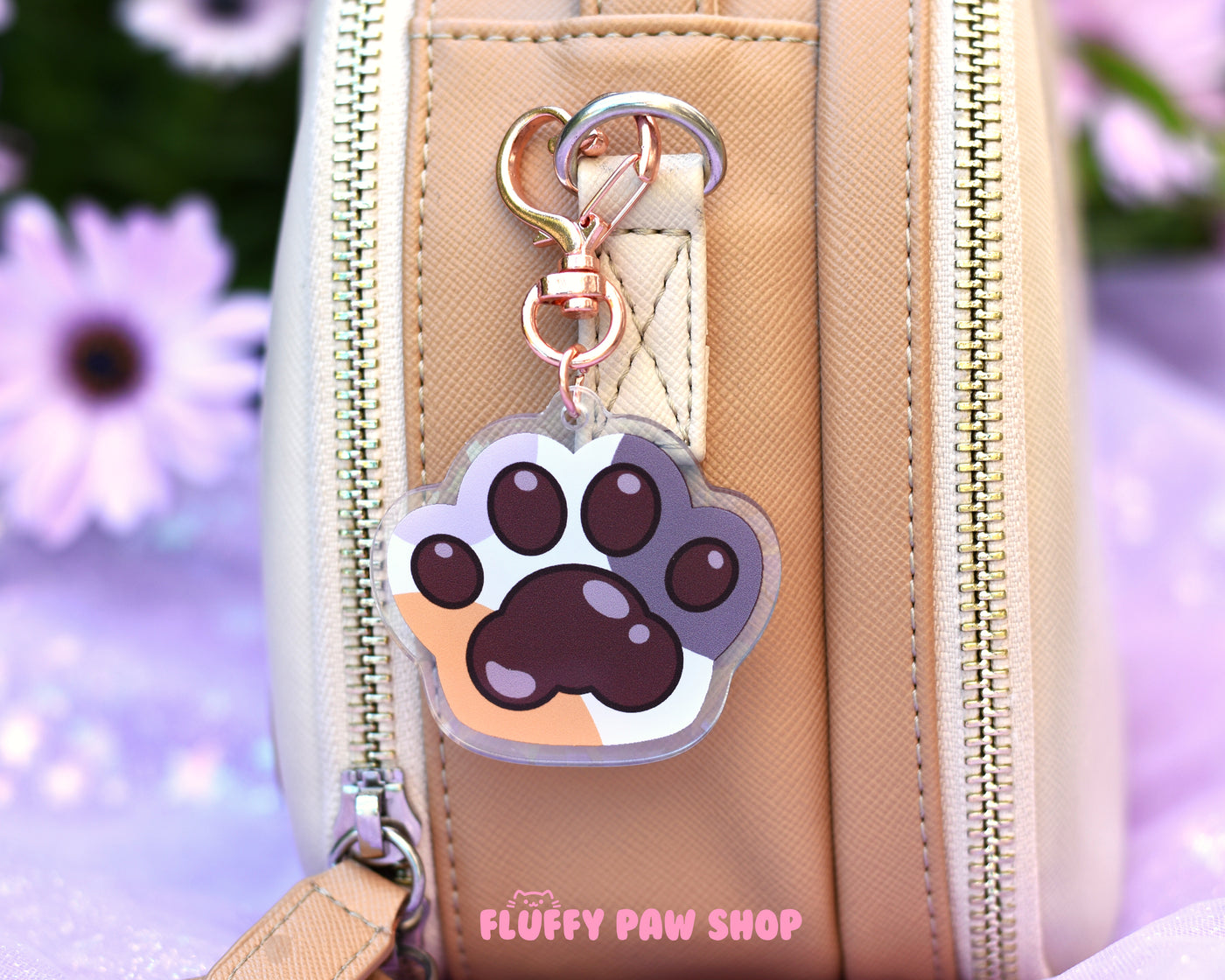 Kitty Paw Acrylic Keychain - Fluffy Paw Shop - Petplay BDSM DDLG Kitten Play Tail Cosplay Furry