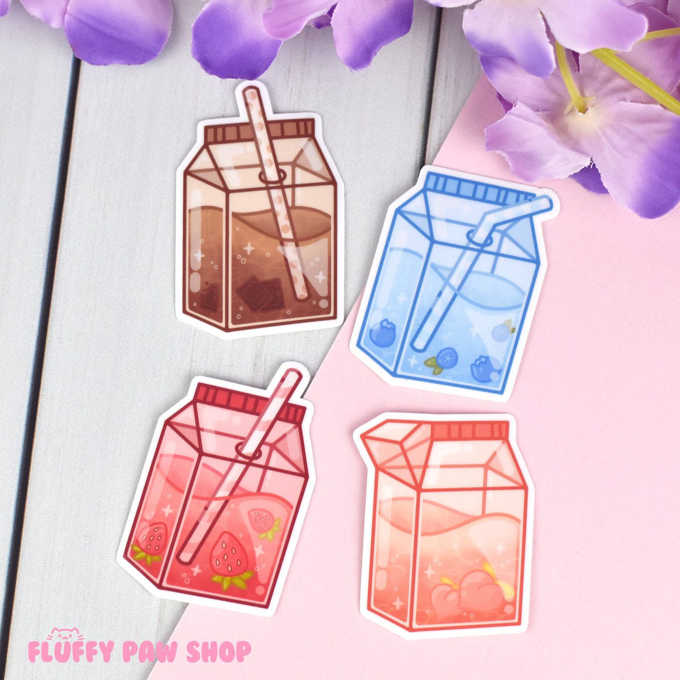 Milk Box Vinyl Stickers - Fluffy Paw Shop - Petplay BDSM DDLG Kitten Play Tail Cosplay Furry