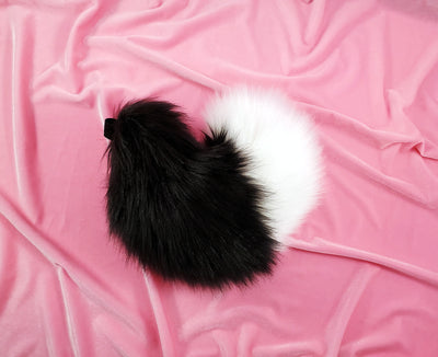 Custom Perky Puppy Curled Tail - Fluffy Paw Shop - Petplay BDSM DDLG Kitten Play Tail Cosplay Furry