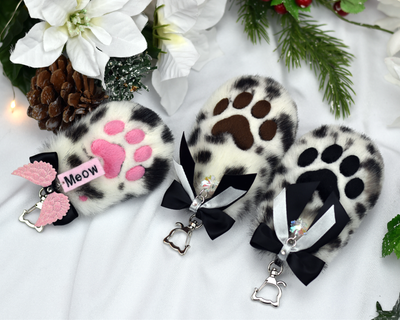 Custom Embroidered Keychain/Keytag - Fluffy Paw Shop - Petplay BDSM DDLG Kitten Play Tail Cosplay Furry